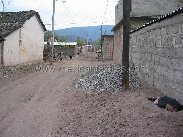 oapan_nahuatl57.JPG - I was surprised at the farm animals in the street in 2005, on my last visit in 2009 things seemed to have changed. The town had a number of paved streets and sewer pipe were being installed.